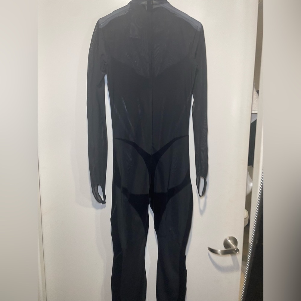 Mugler Black Sheer Jumpsuit - Picture 11 of 15